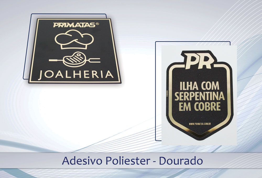 Adesivo Poliéster Dourado