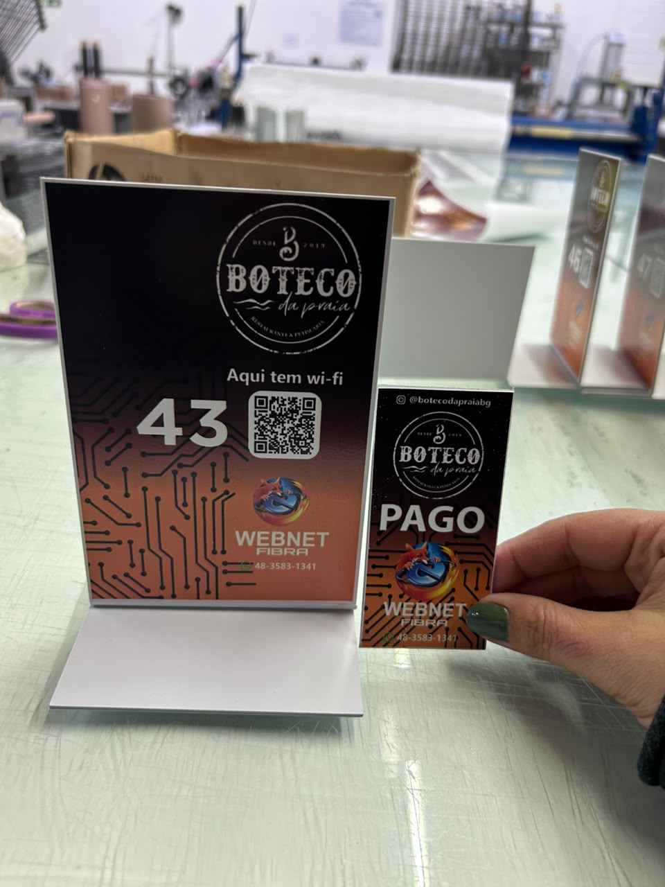 Placa de mesa Boteco da Praia