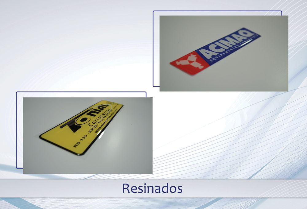Etiqueta resinada